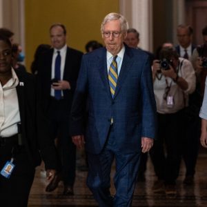 McConnell is among few high-profile Republicans to stay silent on Trump’s indictment.