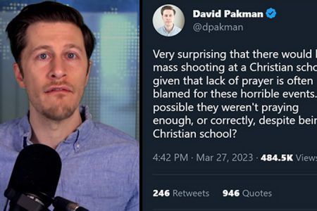 David Pakman Deletes Tweet Mocking Christians Murdered by Trans School Shooter, Claims He’s The Victim of ‘Anti-Semitism’